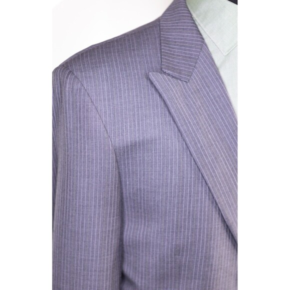 Jones New York Mens Suit Jacket 44L Blazer Gray Pinstripe Business Formal - Picture 6 of 12